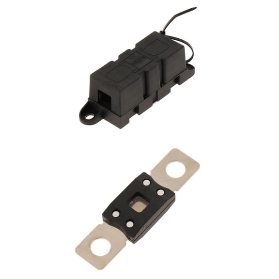 Wzmzjy MEGA Bolt-on Fuse 250A+MEGA Fuse Block/Holder with Cover for RV/Marine/Van
