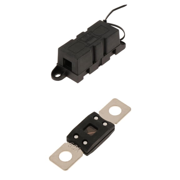 Wzmzjy Mega Down Auto Fuse Time Delay 100A 32V + Mega Fuse Holder 300A for Forklift RV