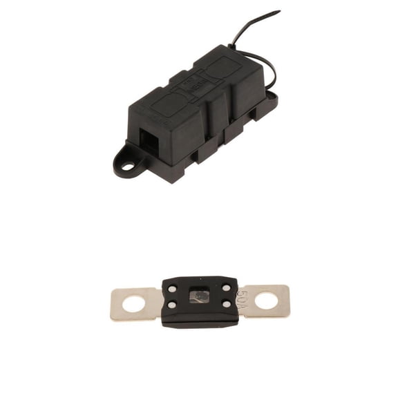 Wzmzjy Mega Down Auto Fuse Time Delay 50A 32V + Mega Fuse Holder 300A for Forklift RV
