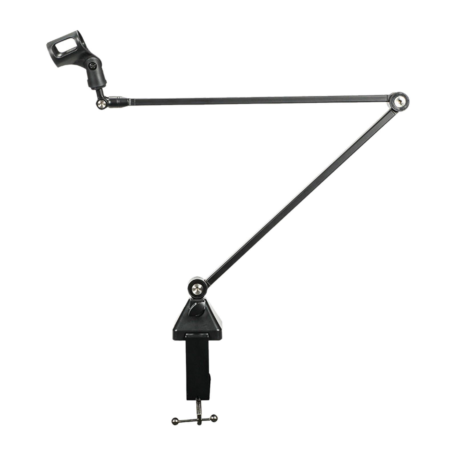 Wzmzjy Microphone Boom Arm Mic Stand Desk Mounted Professional Clip on Cable Management Black