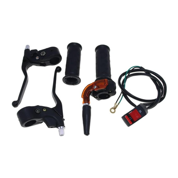 Wzmzjy Motorbike Twist Throttle Kit Throttle Handle Throttle Housing Clamp Left Right Brake Clutch Lever with Cable for 49cc Mini Bike