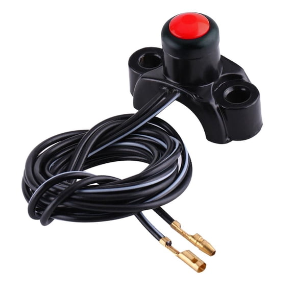 Wzmzjy Motorcycle ATV 22mm 7/8in Handlebar Engine Kill Stop Start Button Switch, Red