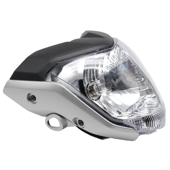 Wzmzjy Motorcycle Headlight Assembly with Bulb for FZER150 , Gray, as described