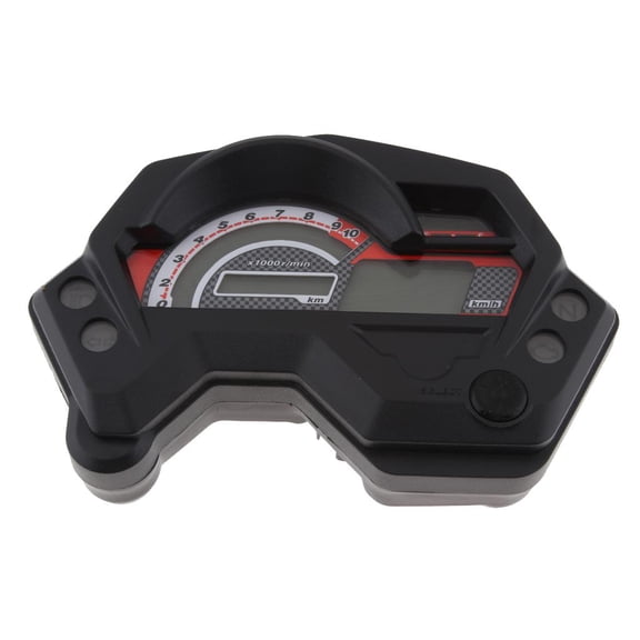 Wzmzjy Motorcycle LCD Screen Odometer Digital Speedometer Gauge LED Backlight Indicator