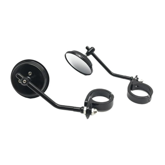 Wzmzjy Motorcycle Rear View Mirror Sturdy Adjustable 38-41mm Fork Mount Side Mirror Black