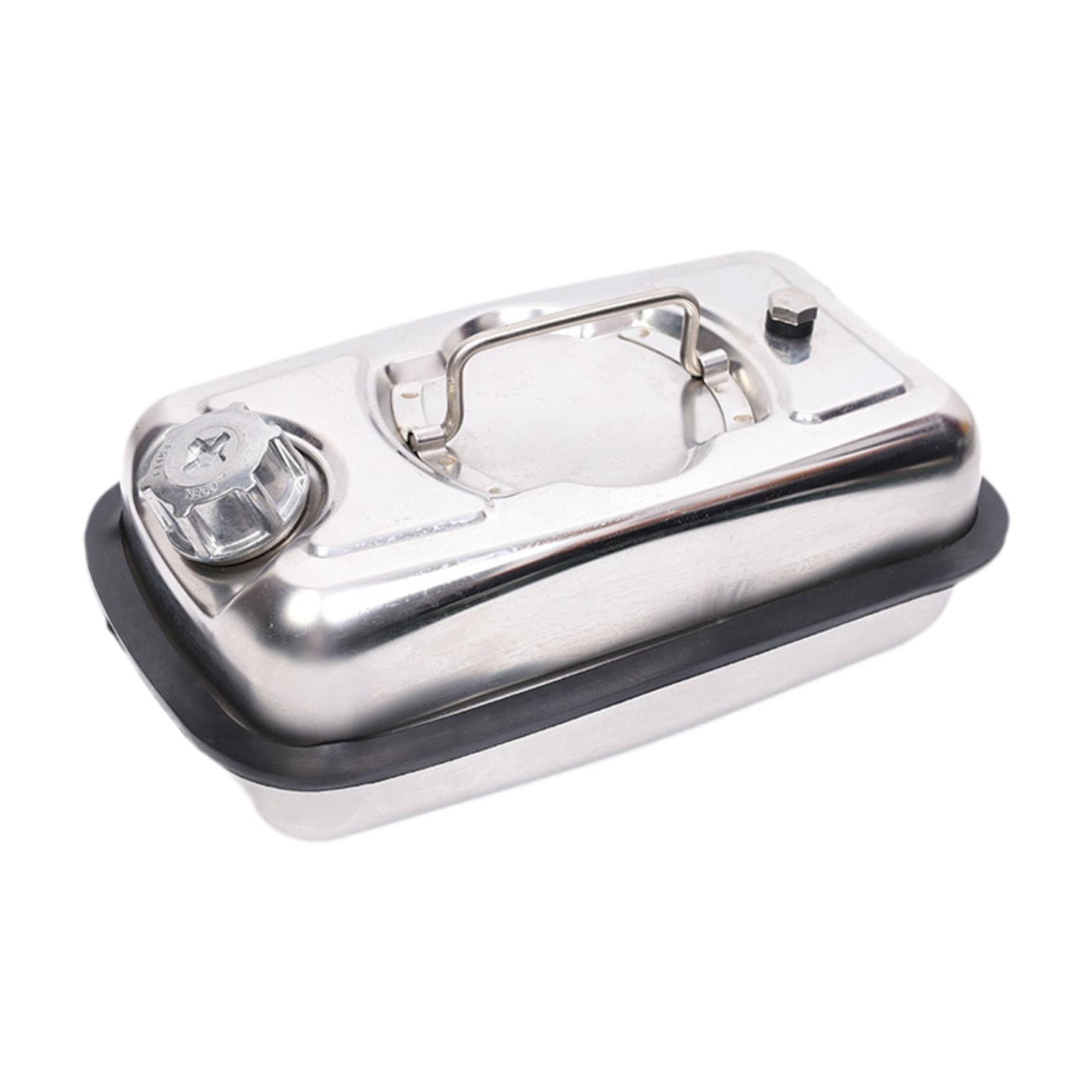 Wzmzjy Motorcycle Seat Fuel Can Tank Multipurpose Liquid Storage Canister for Emergency 3L Stainless Steel