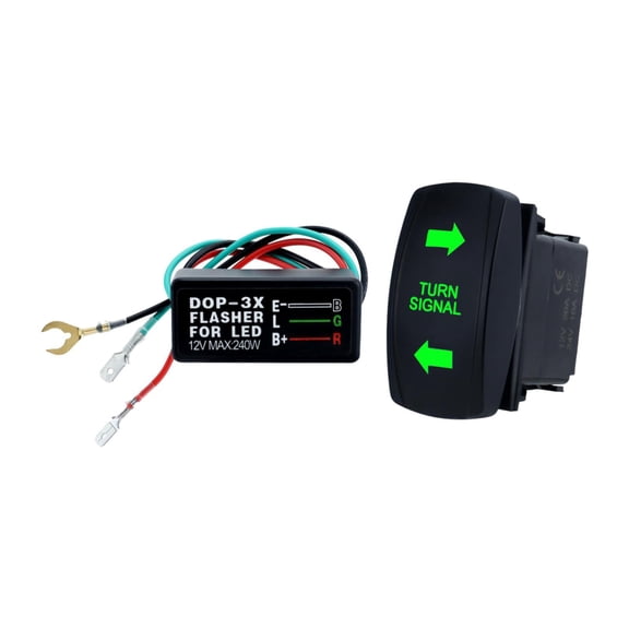 Wzmzjy Turn Signal Rocker Switch Black Easy Installation Accessories Replace Parts with