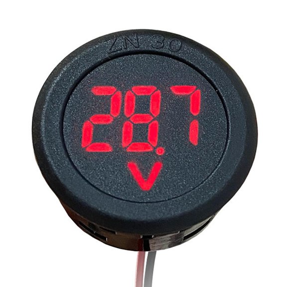 Wzmzjy Two Wire Car Voltmeter , DC 4 - 100V Reverse Connection Battery Monitor for ATV Red