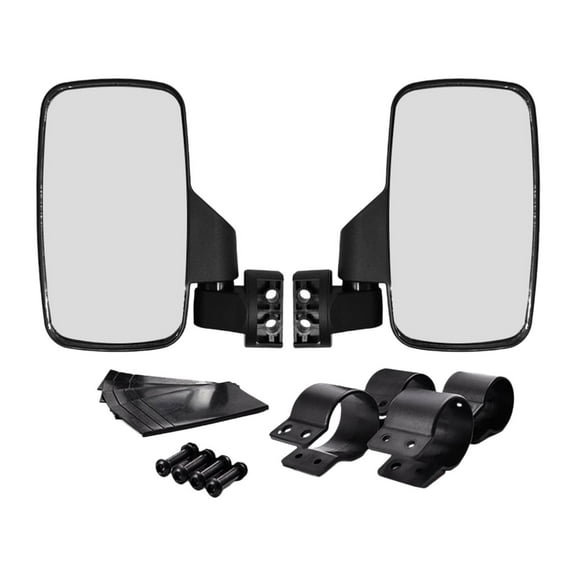 Wzmzjy UTV Mirrors Convex Lens Solid ABS Rear View Side Mirror Set Sturdy Installation
