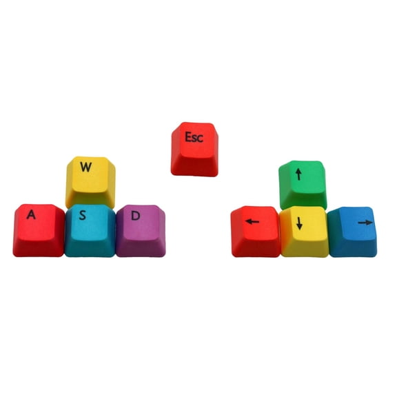 Wzmzjy Upgraded PBT Pudding Keycaps Keycap ESC , Arrow Keys , W , A , S , D Gaming Keyboard Note: includes only keycap, the keyboard is not included.