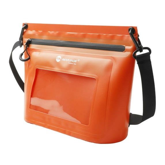 Wzmzjy Waterproof Pouch Bag Crossbody Shoulder Bag Dry Storage Phone Pouch for Swimming Orange
