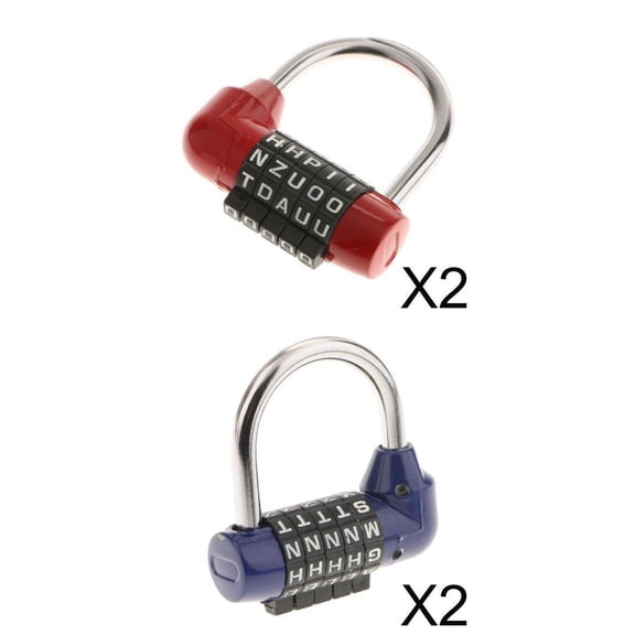 Wzmzjy Zinc Alloy Padlock with Combination of 5 Letters And Code Padlock with