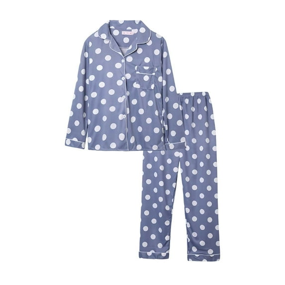 Wzxfashion Pajamas for Women Set Under $9 Cute Long Sleeve Pajama Sets Casual 2 Piece Pj Outfit Fall Sleepwear Pockets 2 Piece Lounge Matching Sets XL