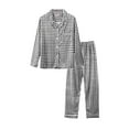 thumbnail image 1 of Wzxfashion Pajamas for Women Set Under $9 Cute Long Sleeve Pajama Sets Casual 2 Piece Pj Outfit Fall Sleepwear Pockets 2 Piece Lounge Matching Sets XL, 1 of 2