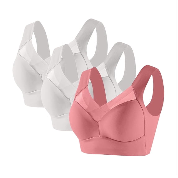 Wzxfashion Under $10 Sports Bras for Women Full Coverage seamless Wireless Iceunderwear women pack Plus Size 4XL