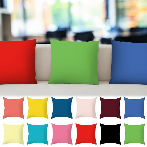 Wzzjkit 2PCS Throw Pillow Covers 18x18, Decorative Pillow Covers, Solid Color Couch Pillow Covers for Bed, Sofa and Patio Furniture
