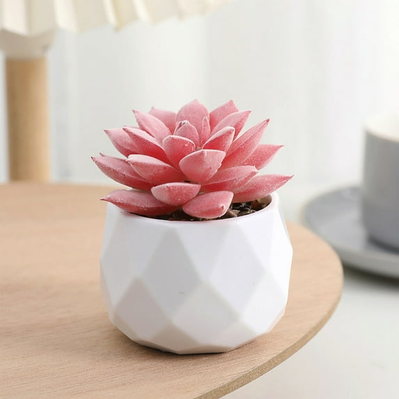 Wzzjkit Artificial Fake Flower with Small Pot, Artificial Flowers for Wedding Centerpieces Decor Party Table Floral Arrangements Home Decoration
