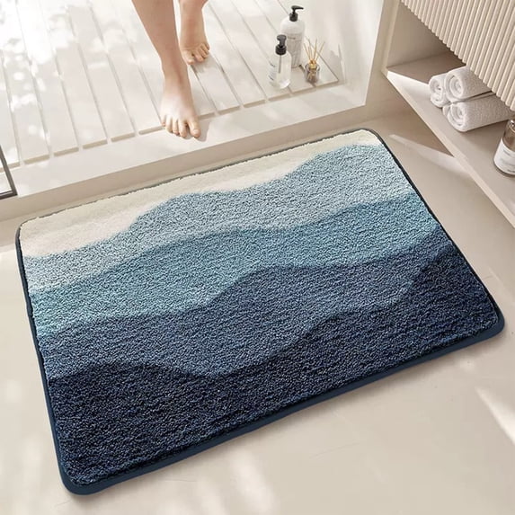 Wzzjkit Bathroom Rug 16x24 Inch, Soft Non Slip Bath Mat, Absorbent Quick Dry Bathroom Mats for Bathroom Floor Shower Tub Kitchen