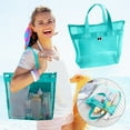 thumbnail image 1 of Wzzjkit Beach Bag, Lightweight Foldable Portable Tote Bag, Quick Dry Big Capacity Mesh Swimming Pool Bag for Women, Green, 1 of 6