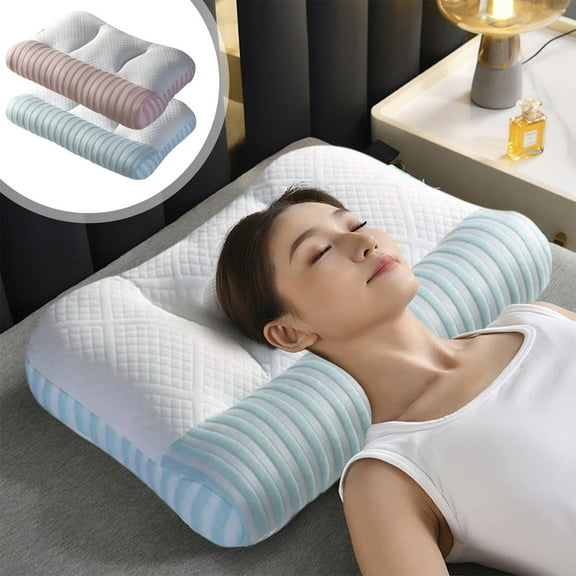 Wzzjkit Cervical Neck Pillows for Pain Relief Sleeping, Memory Foam Neck Bolster Support Pillow and Shoulder Relaxer for Stiff Pain Relief, Neck Support Pillow Bed Neck Roll Pillow