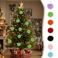 thumbnail image 1 of Wzzjkit Christmas Balls Christmas Ornaments Fuzzy Balls for Christmas Tree Decorations Wreath Enhancement Items Christmas Ball 3.14in, 1 of 7