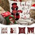 thumbnail image 1 of Wzzjkit Christmas Pillow Covers Decoration, 18x18in Christmas Snowflake Printed Winter Throw Pillows Cushion Case Couch Decor for Christmas Home Outdoor Decorations, Christmas Pillow Cases, 1 of 9