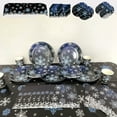 thumbnail image 1 of Wzzjkit Christmas Tablecloth Black Snowflake Table Cloth Tableware Set Winter Snowflake Party Supplies Tablecloth for Home Holiday Xmas Party Decor, 1 of 7