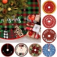 thumbnail image 1 of Wzzjkit Christmas Tree Skirt, Red and White Backgrond Snowflake Tree Skirt, Winter Xmas Tree Mat Decor for Home Party Holiday Decorations (Multiple Styles Available), 1 of 7