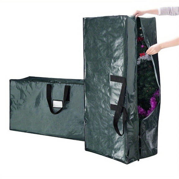 Wzzjkit Christmas Tree Storage Bag, Waterproof with Sturdy Handles & Zipper Xmas Tree Storage Bag, Large Capacity Multifunctional Moving Bag, Heavy Duty Christmas Tree Storage Box