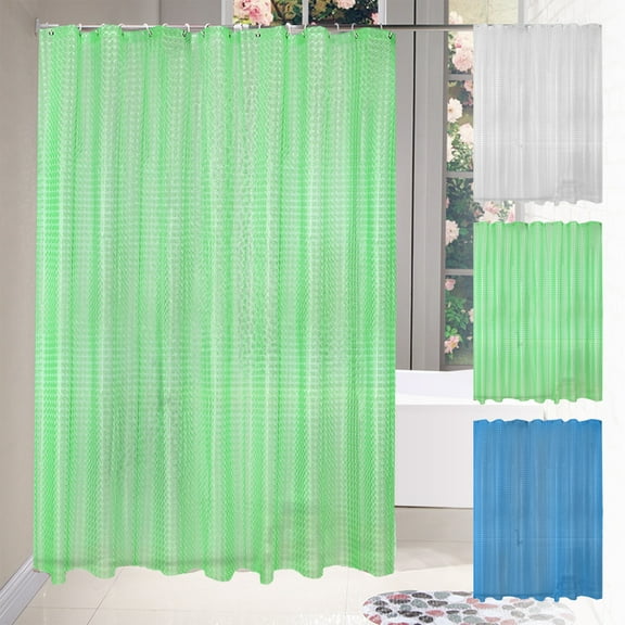 Wzzjkit Clear Colorful PEVAS Plastic Shower Curtain Liner Premiums Light Weight Bathroom Shower Curtain Liner with Weighted Magnet Clear Shower Curtain Checkered
