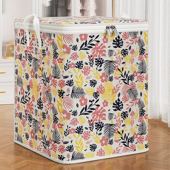 Wzzjkit Closet Storage Bins, Heavy Duty Clothing Storage Bags with Reinforced Handles, Extra Large Storage Bags for Clothes, Thickened Double Zipper for Space Saving Travel