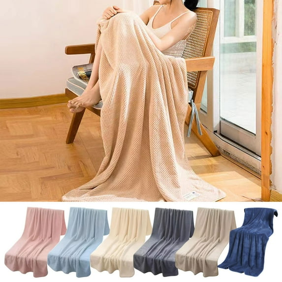 Wzzjkit Cotton Bath Towels 28x55in Extra Large Bathroom Towels, Larger & Lighter, Quicker to Dry, Thick Striped, Super Soft and Absorbent, Ideal Bath Towels