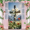 thumbnail image 1 of Wzzjkit Easter Decorations 35x71in Easter Door Festival Party Decoration Door Hanging Door Cover Decoration Polyester, 1 of 6