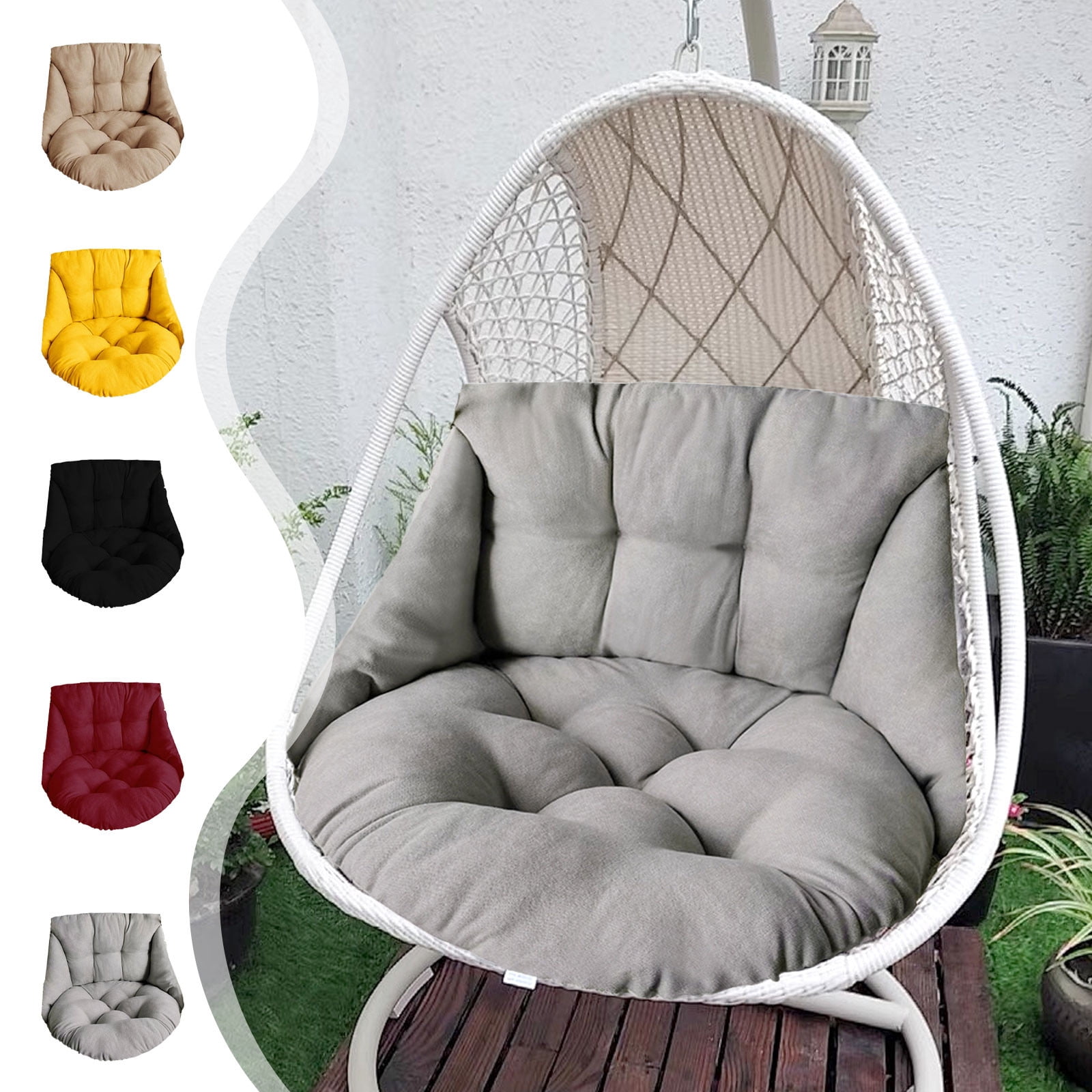 Wzzjkit Egg Chair Cushion, Waterproof Outdoor Egg Chair Cushion ...