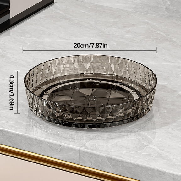 Wzzjkit Lazy Susan Organizer, 7.9" Rotating Makeup Organizer Desktop Cosmetics Display Cabinet Perfume Organizer for Kitchen, Bathroom