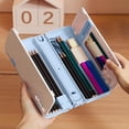 thumbnail image 1 of Wzzjkit Multifunctional Pencil Case 2 in 1, Pencil Case with Built in Sharpener and Book Stand, Stationery Box with Adjustable Reading Rack, Desk Organizer for Class, 1 of 5