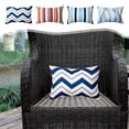 thumbnail image 1 of Wzzjkit Outdoor/Indoor Waterproof Throw Pillows, Rectangle Decorative Throw Pillows, 11x16in Striped Printed Couch Pillows for Bed, Sofa and Patio Furniture (No Insert), 1 of 8