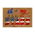 thumbnail image 1 of Wzzjkit Patriotic Door Mat 4th of July Doormat Independence Day Decorative Red White and Blue Welcome Mat Non Slip Rubber Backing Outdoor Indoor Entryway Floor Mats Home Festival Decor, 1 of 3