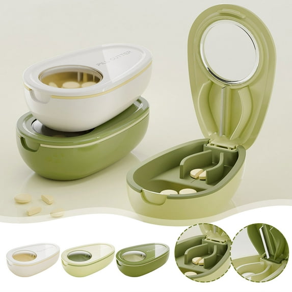 Wzzjkit Pill Cutter Splitter, Multiple Pill Cutters for Small or Large Pills, Adjustable Pill Splitter with Centering Device and Blade Guard for Multi Tablets, Small Pill Cutter