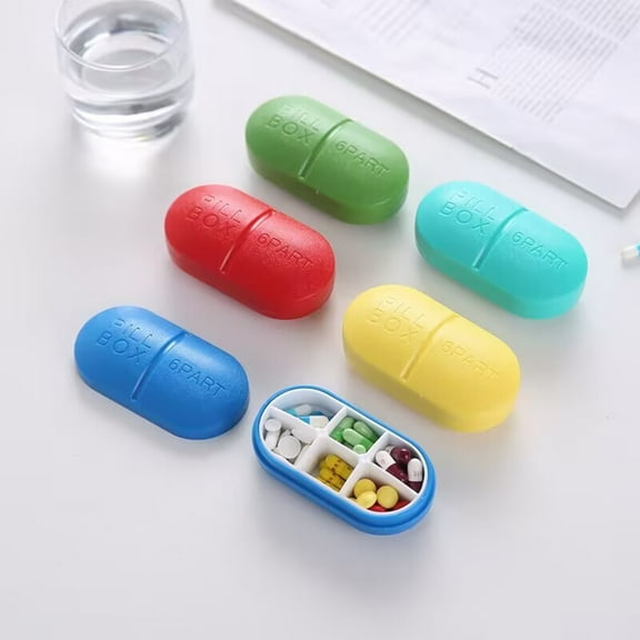 Wzzjkit Pill Organizer, Weekly Pill Organizer Pill Box, Compartments Medicine Pill Organizer Travel, Pill Case for Big Vitamin Supplements Fish Oil