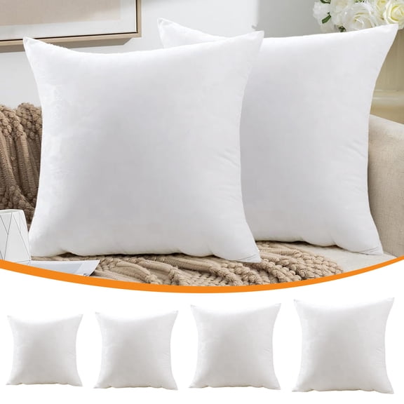 Wzzjkit Pillow Insert (18x18/20x20/22x22/25x25in) - Throw Pillow with Cotton Cover - Interior Sofa Pillow Inserts - Decorative Pillows - White Couch Pillow