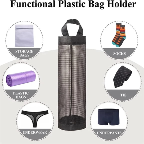 Wzzjkit Plastic Bag Holder, Large Capacity Grocery Bag Holder, Neatly Store Plastic Shopping Bags & Keep Them Handy for Reuse, Adding or Retrieving Bags Simply & Convenient, Plastic Bag Organizer