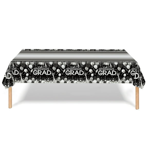 Wzzjkit Plastic Table Cloth Disposable for Rectangle Tables, Graduation Decorations Disposable Tablecloth for Parties, Events & Weddings, Indoors Outdoors, Party Table Cloths Disposable