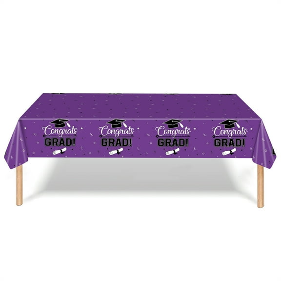 Wzzjkit Plastic Table Cloth Disposable for Rectangle Tables, Graduation Decorations Disposable Tablecloth for Parties, Events & Weddings, Indoors Outdoors, Party Table Cloths Disposable