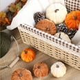 thumbnail image 1 of Wzzjkit Pumpkin Decor Artificial Fake Pumpkins Faux Velvet Foam Fabric Pumpkins Decoration for Fall Home Thanksgiving Decorations, 1 of 3