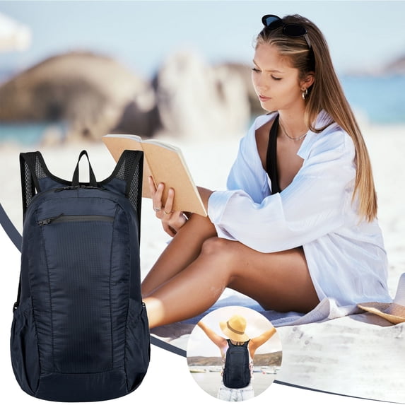 Wzzjkit Student Backpack Travel Collapsible Backpacks for Men Women Foldable Day Pack Travel, Hiking, Walking