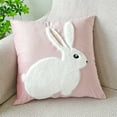 thumbnail image 1 of Wzzjkit Throw Pillow Covers 18x18, Cute Rose Faux Cushion Cases Holiday Gifts Pillow Protector for Couch Sofa Bed Living Room Home Teal, Embroidery Pillow Cases, 1 of 6