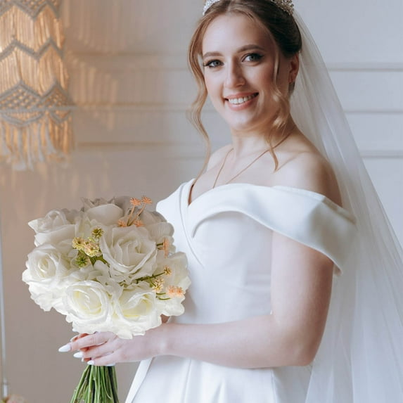 Wzzjkit Wedding Bouquets for Bride, Flower Bouquet High Simulation Bouquet, Never Withered Bouquet, Wedding Flowers, Bridesmaids Bouquets
