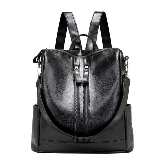 X-069 Womens Simulated Leather Backpack Water Resistant Detachable Straps Spacious Daily Commuter Bag Travel Pack