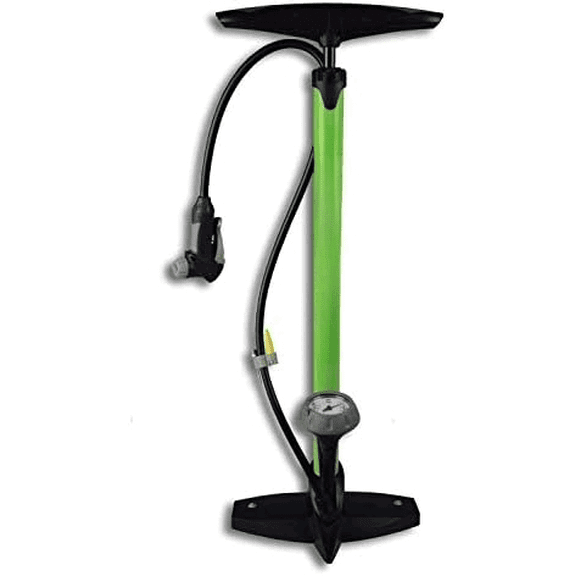 X-1000 Bike Pump  Unique AerTight Pump Head for Easiest use with Both Presta and Schrader Bicycle Pump Valves  Pressure Gauge  160 PSI